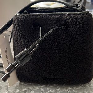 Calvin Klein Astatine Micro Mini Bucket Crossbody, Black